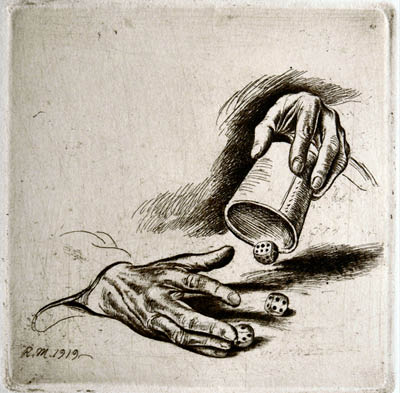 Richard M&uuml;ller
(1874-1954),Die Launen des Gl&uuml;cks - symbolisiert in einer delikaten Komposition,the caprices
of fortune - symbolised in a delicate composition