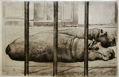 Richard M&uuml;ller (1874-1954),Vertikales und Horizontales; Schatten und Sonne, wunderbar
komponiert,a splendid composition of light, shadow, vertical and horizontal elements