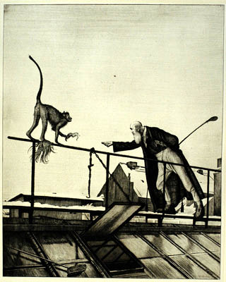 Richard M&uuml;ller (1874-1954),Zuckerbrot und Peitsche erwarten den Dieb in diesem
meisterlichen Werk,The artists father, luring the thief with a carrot and a stick