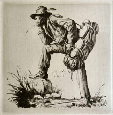 Richard M&uuml;ller (1874-1954),Ein Wanderbursche aus dem 19. Jahrhundert voller
Unternehmenslust,a adventurous 19.century journeyman 